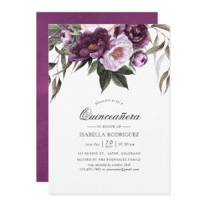 Deep Velvet Floral Quinceañera