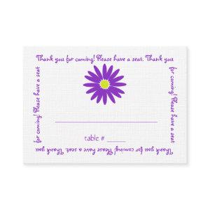 Delightful Purple Daisy Seating Card