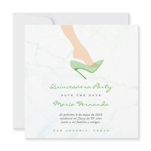 Design Glass Shoe for Quinceañera Party