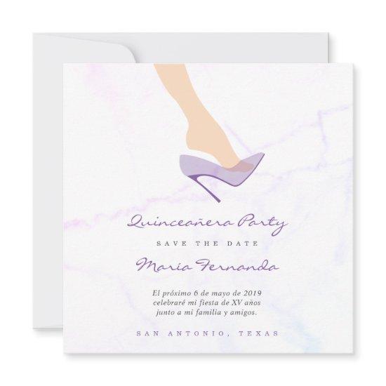Design Glass Shoe for Quinceañera Party