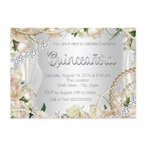 Diamond and Pearl Rose Quinceanera