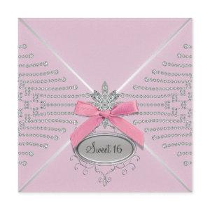 Diamond Bow Pink Sweet Sixteen Birthday Party