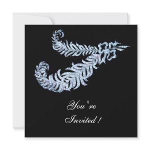 DIAMOND FEATHERS JEWEL Black White Wedding