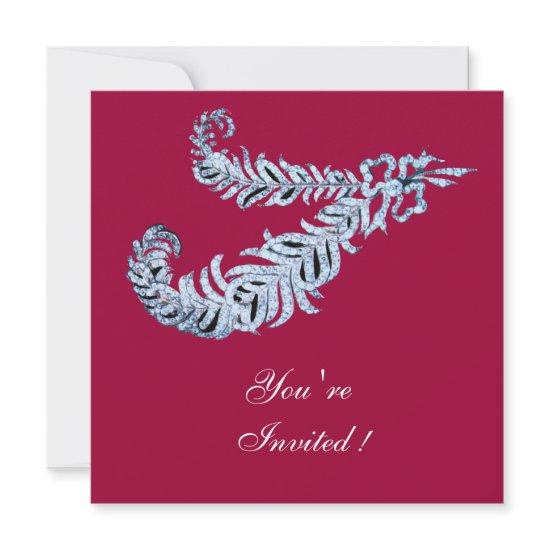 DIAMOND FEATHERS ,red