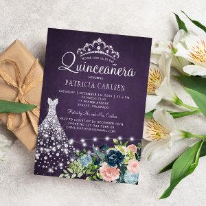Diamond princess dress watercolor chic quinceanera