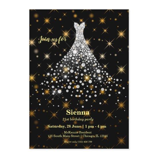 Diamond sparkling gown