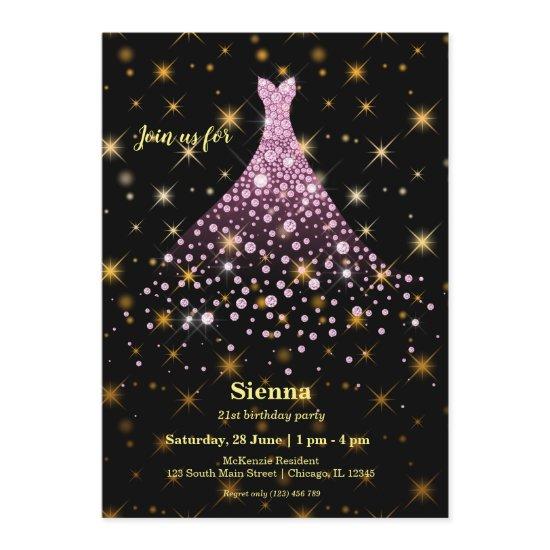 Diamond sparkling gown