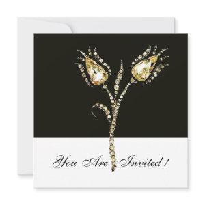 DIAMOND TULIPS , Black and White