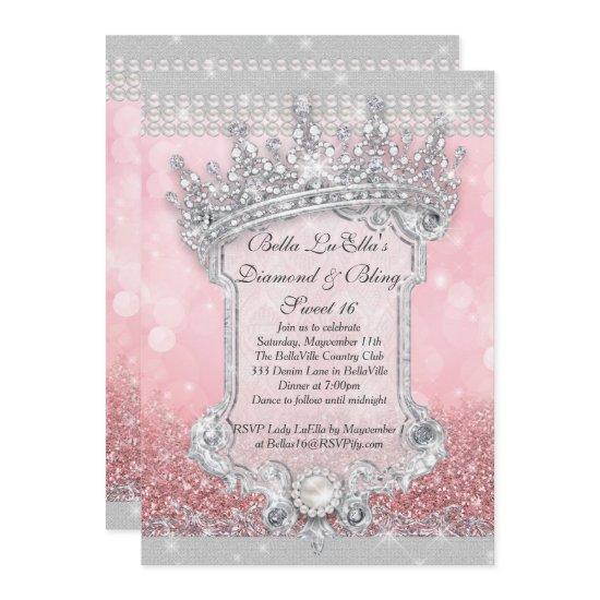 Diamonds and Bling Sweet 16 Quince