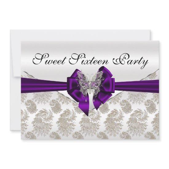 Diamonds Damask and Butterfly Sweet Sixteen