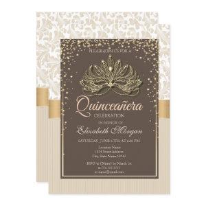 Diamonds Floral Damask Quinceañera