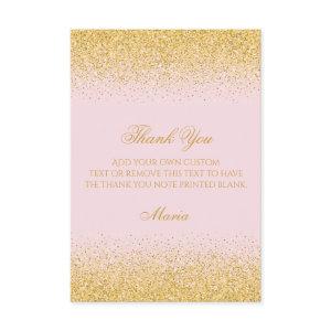 Diamonds & Golden Glitter Thank You Cards