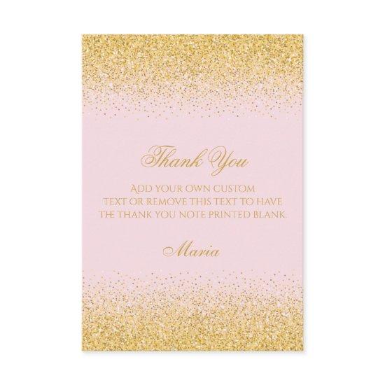 Diamonds & Golden Glitter Thank You Cards