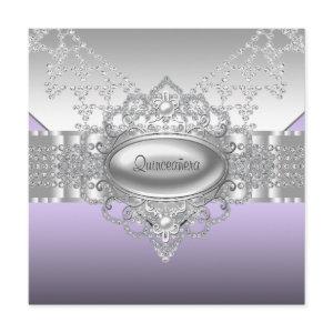 Diamonds Pearls Purple Quinceanera