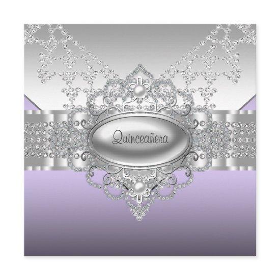 Diamonds Pearls Purple Quinceanera