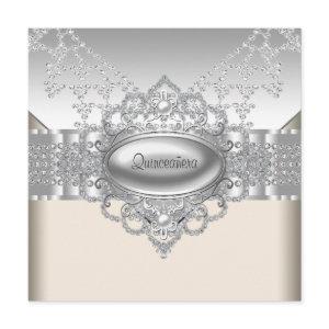 Diamonds Pearls White Quinceanera