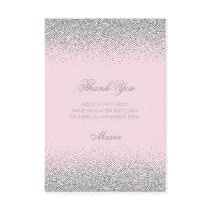 Diamonds & Silver Glitter Thank You Cards
