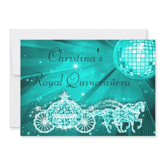 Disco Ball, Princess Coach & Horses Quinceañera