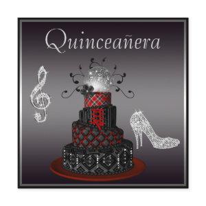 Disco Diva Cake, Silver Sparkle Heels Quinceanera