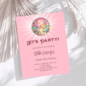 Disco party pink birthday