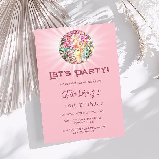 Disco party pink birthday