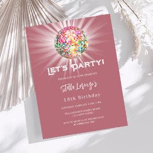 Disco party rose gold birthday