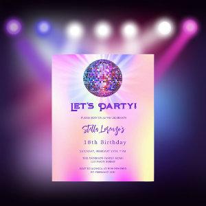 Disco pink holographic budget birthday