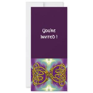 DRAGON LOVE Celtic Knots Gold Purple Fantasy