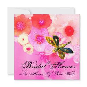 DRAGONFLY, ROSES AND ANEMONE FLOWERS BRIDAL SHOWER
