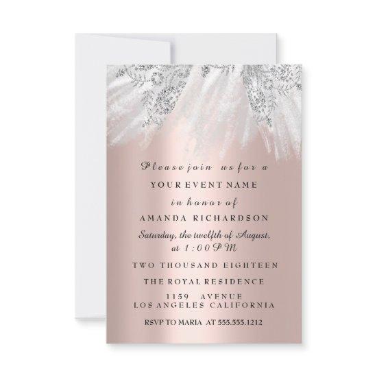 Dress Bridal Sweet 16th 15th Rose Silver Blush Gra