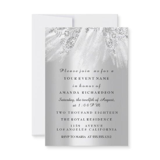Dress Bridal Sweet 16th 15th Wedding Silver Gray