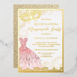 Dress Gold Pink Masquerade Party Quinceanera  Foil Foil