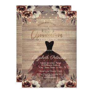 Dress,Tiara,Lights Roses Wood Quinceañera