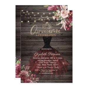 Dress,Tiara,Lights Roses,Wood Quinceañera