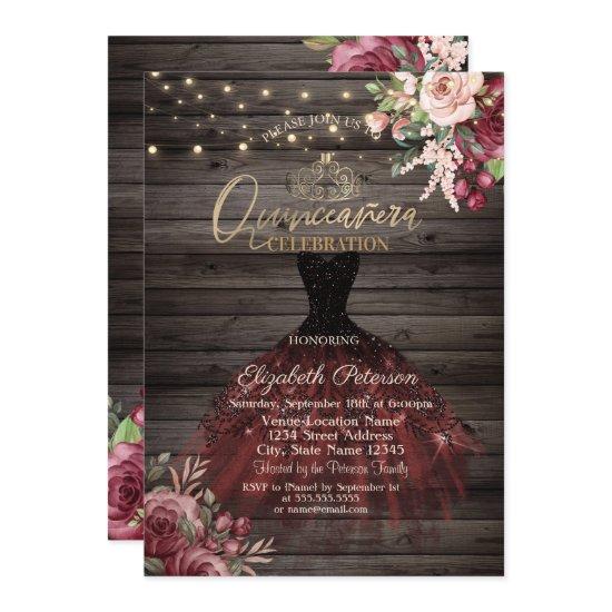 Dress,Tiara,Lights Roses,Wood Quinceañera