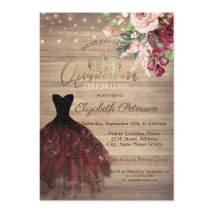 Dress, Tiara,String Lights Floral Wood Quinceañera