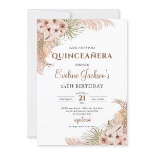 Dried Palm Pampas Grass Blush Orchid Quinceanera