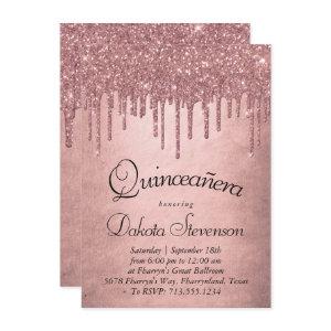 Dripping Peach Glitter | Terra Cotta Quinceanera