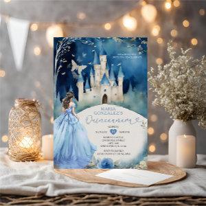 Dusty Blue Dress Forest Silver Castle Quiñceanera