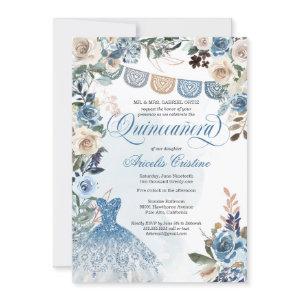 Dusty Blue Rose Country Flowers Quinceañera