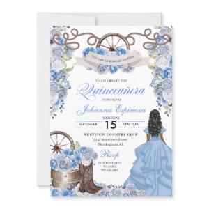 Dusty Blue Western Ranchero Quinceanera