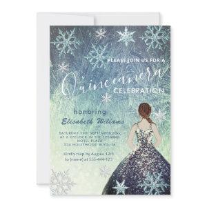 Dusty blue Winter wonderland glitter dress