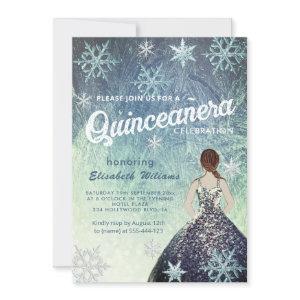 Dusty blue Winter wonderland glitter dress