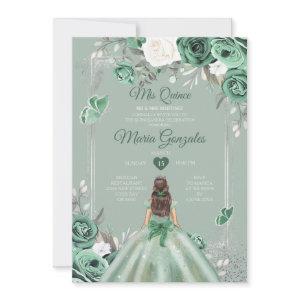Dusty Green Silver Mis Quince 15 Anos