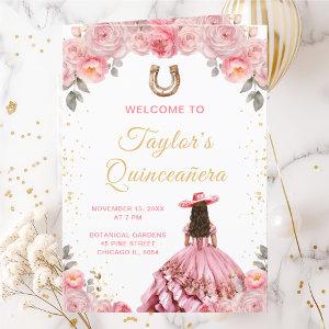 Dusty Pink Princess Charro Quinceañera Program