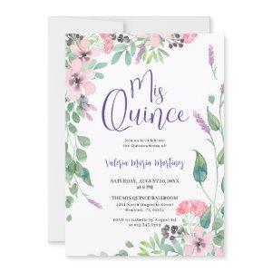 Dusty Pink Purple Wildflower Quinceanera