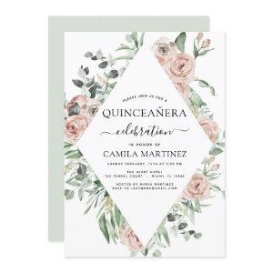 Dusty Pink Quinceañera Floral Greenery Eucalyptus