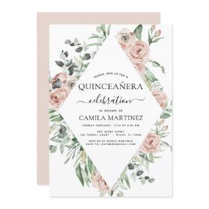 Dusty Pink Quinceañera Floral Greenery Eucalyptus