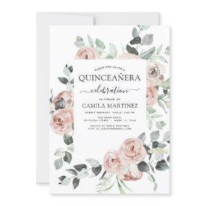Dusty Pink Quinceañera Floral Greenery