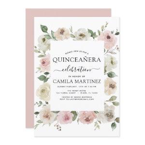 Dusty Pink Quinceañera Floral Greenery